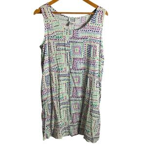 Jennifer Moore Mini Dress Multicolor Geometric Casual Lightweight